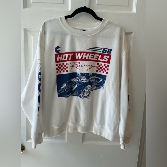 Hot Wheels Long Sleeve Sweatshirt in White Size L - Picture 1 of 3